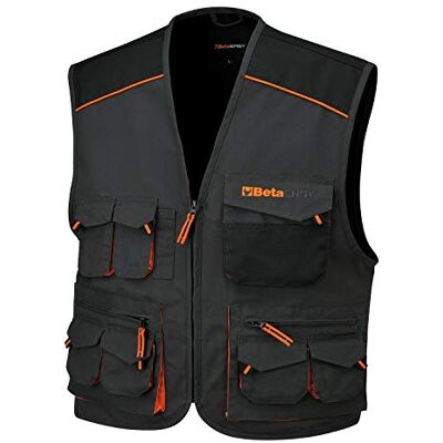 Beta 7867E Chaleco multibolsillos ligero de trabajo Seis bolsillos frontales porta piezas con cierre de velcro y bolsillo para bolígrafos, bolsillos en el pecho y en la cintura con cierre de velcro Beta 7867E Chaleco multibolsillos ligero de trabajo Seis bolsillos frontales porta piezas con cierre de velcro y bolsillo para bolígrafos, bolsillos en el pecho y en la cintura con cierre de velcro