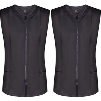 MISEMIYA Paquete 2 Unidades Camisa Sanitaro Mujer Sin Manga Uniformes Limpieza Uniformes Medicos Clinica Veterinarias 2-818 XL, Negro MISEMIYA Paquete 2 Unidades Camisa Sanitaro Mujer Sin Manga Uniformes Limpieza Uniformes Medicos Clinica Veterinarias 2-818 XL, Negro