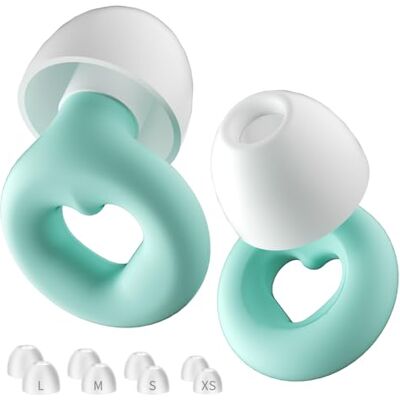 NEUTYPECHIC Tapones para dormir de silicona reutilizables, protección auditiva, tapones para dormir para viajar, trabajar, dormir y conciertos, con 8 puntas en XS/S/M/L (verde, talla única) NEUTYPECHIC Tapones para dormir de silicona reutilizables, protección auditiva, tapones para dormir para viajar, trabajar, dormir y conciertos, con 8 puntas en XS/S/M/L (verde, talla única)