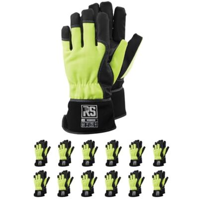 RS Harmon EISBERG Guantes de montaje aislados Guantes de cuero sintético/Talla 09, 12 pares/Negro Verde/Guantes de trabajo Guantes de cuero Guantes de protección/Terminado con un manguito RS Harmon EISBERG Guantes de montaje aislados Guantes de cuero sintético/Talla 09, 12 pares/Negro Verde/Guantes de trabajo Guantes de cuero Guantes de protección/Terminado con un manguito
