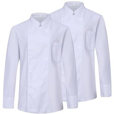 MISEMIYA Pack 2 Unidades Chaqueta Cocinero Hombre Chaqueta de Chef Hombre Uniforme Hosteleria - Ref.842-4XL, Chaquetas Cocinero 842 Blanco MISEMIYA Pack 2 Unidades Chaqueta Cocinero Hombre Chaqueta de Chef Hombre Uniforme Hosteleria - Ref.842-4XL, Chaquetas Cocinero 842 Blanco