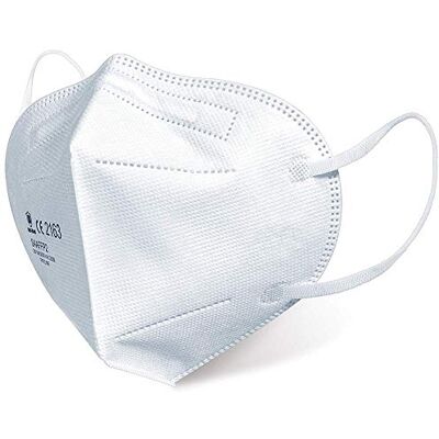 Beurer MM 50 FFP 2 Mascarilla de 5 capas para filtrar el aire inhalado y exhalado, protección adicional contra gotas y microorganismos (40 unidades) Beurer MM 50 FFP 2 Mascarilla de 5 capas para filtrar el aire inhalado y exhalado, protección adicional contra gotas y microorganismos (40 unidades)