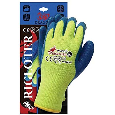 REIS RIGLOTER Dragon Guantes de protección (talla 10, 12 unidades), color amarillo y azul REIS RIGLOTER Dragon Guantes de protección (talla 10, 12 unidades), color amarillo y azul
