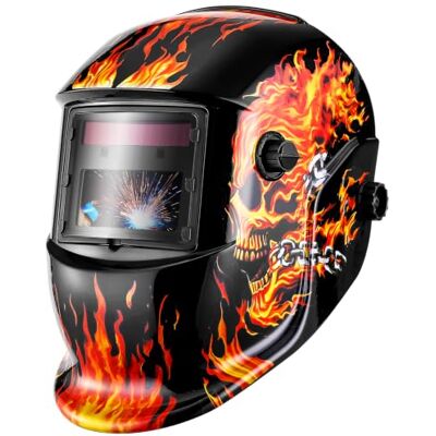 DEKO Careta Soldar de Color Verdadero, Grande Pantalla Grande Casco de Soldador Oscurecimiento Automático Energía Solar, Trabajar Largas Horas, Batería Intercambiable DEKO Careta Soldar de Color Verdadero, Grande Pantalla Grande Casco de Soldador Oscurecimiento Automático Energía Solar, Trabajar Largas Horas, Batería Intercambiable