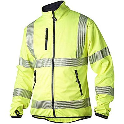 Top Swede -10-04 Modelo Hi Vis Softshell Chaqueta, Amarillo, Talla S Top Swede -10-04 Modelo Hi Vis Softshell Chaqueta, Amarillo, Talla S