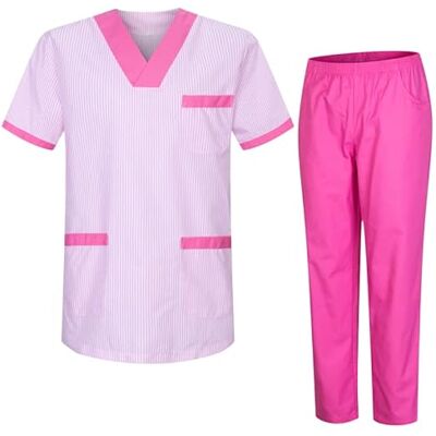 MISEMIYA Pijamas Sanitarios Unisex Uniformes Sanitarios Uniformes Médicos 817-8312 L, Conjuntos Sanitarios T817 Fucsia MISEMIYA Pijamas Sanitarios Unisex Uniformes Sanitarios Uniformes Médicos 817-8312 L, Conjuntos Sanitarios T817 Fucsia