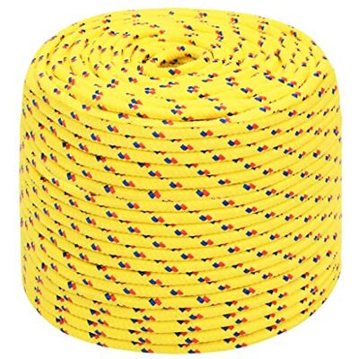 vidaXL Cuerda de Barco Polipropileno Amarillo 8 mm 50 m vidaXL Cuerda de Barco Polipropileno Amarillo 8 mm 50 m