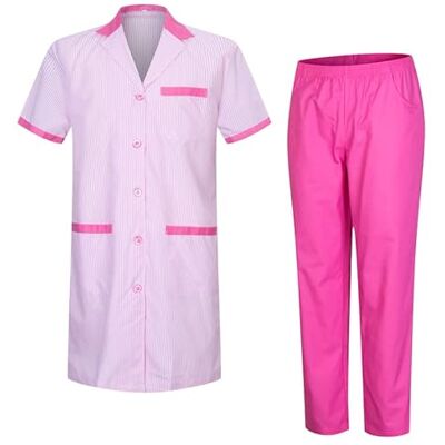 MISEMIYA Pijamas Sanitarios Unisex Uniformes Sanitarios Uniformes Médicos 817-8312 M, Bata Laboratorio T8162-9 Fucsia MISEMIYA Pijamas Sanitarios Unisex Uniformes Sanitarios Uniformes Médicos 817-8312 M, Bata Laboratorio T8162-9 Fucsia