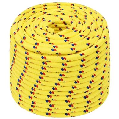 vidaXL Cuerda de Barco Polipropileno Amarillo 14 mm 50 m vidaXL Cuerda de Barco Polipropileno Amarillo 14 mm 50 m