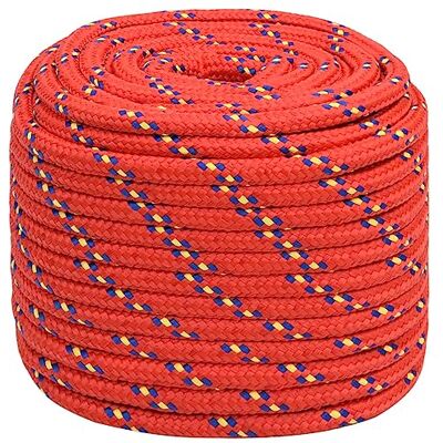 vidaXL Cuerda de Barco Polipropileno Rojo 18 mm 100 m vidaXL Cuerda de Barco Polipropileno Rojo 18 mm 100 m