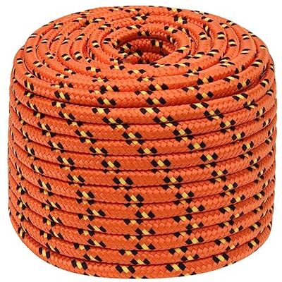 vidaXL Cuerda de Barco Polipropileno Naranja 14 mm 250 m vidaXL Cuerda de Barco Polipropileno Naranja 14 mm 250 m