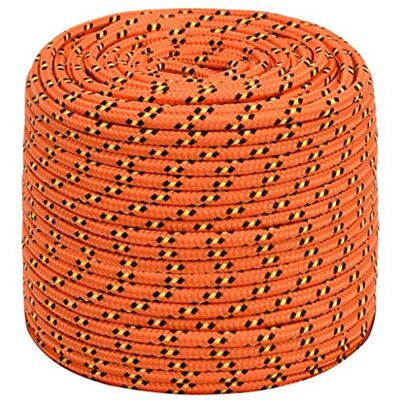 vidaXL Cuerda de Barco Polipropileno Naranja 10 mm 25 m vidaXL Cuerda de Barco Polipropileno Naranja 10 mm 25 m