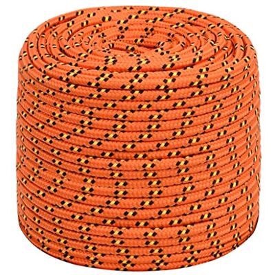 vidaXL Cuerda de Barco Polipropileno Naranja 8 mm 100 m vidaXL Cuerda de Barco Polipropileno Naranja 8 mm 100 m