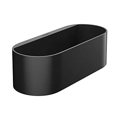 Hansgrohe WallStoris cesta baño profunda, repisa de almacenamiento, estanteria baño sin taladro, organizador baño, accesorios baño, negro mate, Hansgrohe WallStoris cesta baño profunda, repisa de almacenamiento, estanteria baño sin taladro, organizador baño, accesorios baño, negro mate,