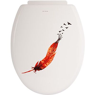 MSV Asiento W.C. 'India', Plástico, Naranja, 47x36.5x3.5 cm, 97 Unidades MSV Asiento W.C. 'India', Plástico, Naranja, 47x36.5x3.5 cm, 97 Unidades