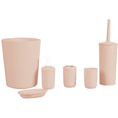 MSV Conjunto de Baño 6 Piezas Plástico Colores Variados MSV Conjunto de Baño 6 Piezas Plástico Colores Variados