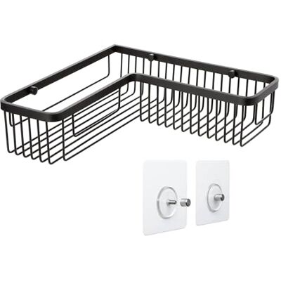 Tatay Estante de Ducha Sin Taladro Reclangular Rinconero Incluye Sitema de Fijación (Quick Fix) Resiste hasta 5kg Aluminio 100% Inoxidable Cesta Ducha Organizador 30 x 8,5 x 30 cm Negro Tatay Estante de Ducha Sin Taladro Reclangular Rinconero Incluye Sitema de Fijación (Quick Fix) Resiste hasta 5kg Aluminio 100% Inoxidable Cesta Ducha Organizador 30 x 8,5 x 30 cm Negro