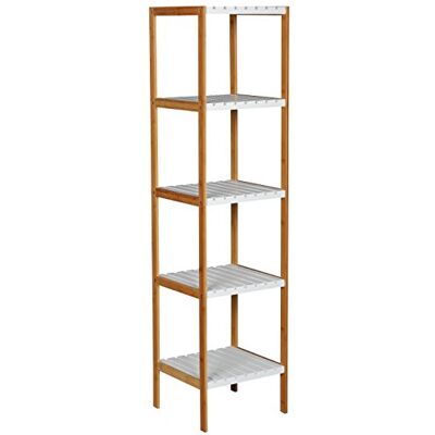 MSV Estante 5 Niveles, Bambú, Marrón, 140x34x33 cm, 13 Unidades MSV Estante 5 Niveles, Bambú, Marrón, 140x34x33 cm, 13 Unidades