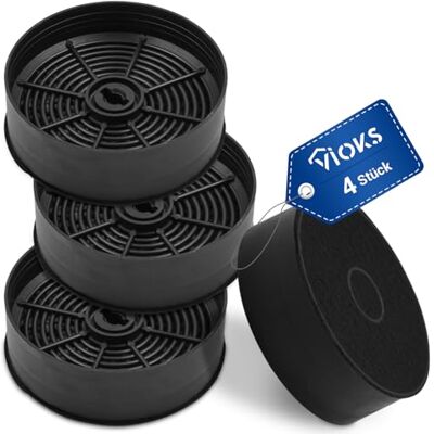 VIOKS Filtro de carbón (4 unidades) para campana extractora AEG ECFB03 VIOKS Filtro de carbón (4 unidades) para campana extractora AEG ECFB03