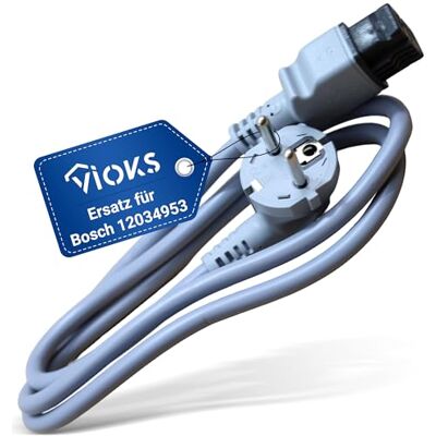 VIOKS Cable de conexión 1,2 m para horno, microondas, vaporizador, Bosch, Siemens, Balay, Constructa, Junker, Neff, Pitsos VIOKS Cable de conexión 1,2 m para horno, microondas, vaporizador, Bosch, Siemens, Balay, Constructa, Junker, Neff, Pitsos