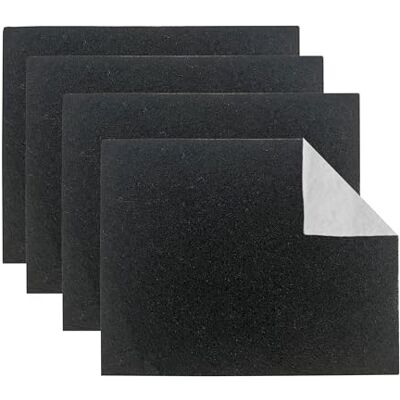 Relaxdays Juego de 4 filtros para Campana extractora 47x57, Universal, Repuesto antiolores, carbón Activo, Negro/Blanco Relaxdays Juego de 4 filtros para Campana extractora 47x57, Universal, Repuesto antiolores, carbón Activo, Negro/Blanco