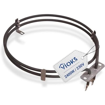 VIOKS Calefactor aire caliente 2400 W 230 V Cocina para Horno Electrolux 1250249216003 Bauknecht 481225928106 Indesit c00373673 alternativa. Diámetro Exterior: 203 mm VIOKS Calefactor aire caliente 2400 W 230 V Cocina para Horno Electrolux 1250249216003 Bauknecht 481225928106 Indesit c00373673 alternativa. Diámetro Exterior: 203 mm