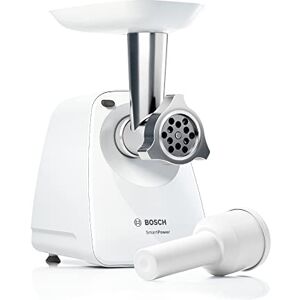 Bosch SmartPower Picadora de carne, discos de acero inoxidable, 350 W, color blanco Bosch SmartPower Picadora de carne, discos de acero inoxidable, 350 W, color blanco