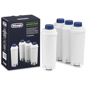 De'Longhi Filtro de Agua para Máquina de Café, Filtro Descalcificador, Filtro de Repuesto para Máquina de Café Automática Serie Ecam, Paquete de 4 Filtros de Agua, De'Longhi Filtro de Agua para Máquina de Café, Filtro Descalcificador, Filtro de Repuesto para Máquina de Café Automática Serie Ecam, Paquete de 4 Filtros de Agua,