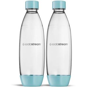 sodastream 2 botellas fundidas lavables en lavavajillas para gasador DUO, TERRA, E-TERRA, ART, GAIA, color azul claro sodastream 2 botellas fundidas lavables en lavavajillas para gasador DUO, TERRA, E-TERRA, ART, GAIA, color azul claro