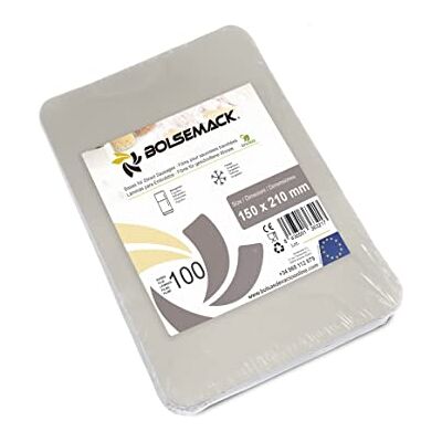 Bolsemack Bases para Loncheados 150x210mm (100 uds) Láminas Rígidas Transparentes de rPET para Envasar al Vacío Aptas para Jamón, Queso y Embutidos Sin BPA y Certificado Alimentario Bolsemack Bases para Loncheados 150x210mm (100 uds) Láminas Rígidas Transparentes de rPET para Envasar al Vacío Aptas para Jamón, Queso y Embutidos Sin BPA y Certificado Alimentario