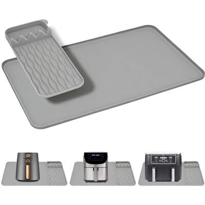 VINATO Alfombrilla Resistente al Calor para Freidora de Aire, 65x40cm Alfombrilla Ignífuga de Silicona, Base Ignífuga Antideslizante, Protección Encimera Cocina para Freidora de Aire Cafeteras(Gris) VINATO Alfombrilla Resistente al Calor para Freidora de Aire, 65x40cm Alfombrilla Ignífuga de Silicona, Base Ignífuga Antideslizante, Protección Encimera Cocina para Freidora de Aire Cafeteras(Gris)