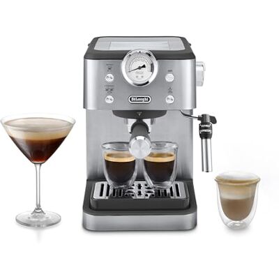De'Longhi Classic , Máquina Café Manual con Varilla Vapor, Máquina Espresso con Bomba Barista, Boquilla para Capuchino, Filtro Doble Pared, 15bar, Taza Hasta 13cm, Acero Inoxidable/Metal De'Longhi Classic , Máquina Café Manual con Varilla Vapor, Máquina Espresso con Bomba Barista, Boquilla para Capuchino, Filtro Doble Pared, 15bar, Taza Hasta 13cm, Acero Inoxidable/Metal