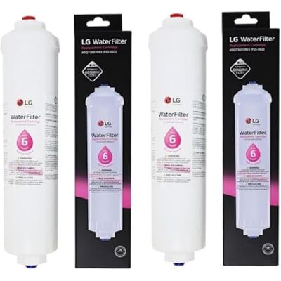 LG 01 Cartucho de filtro de agua de repuesto para refrigerador con ajuste a presión (paquete de 2) LG 01 Cartucho de filtro de agua de repuesto para refrigerador con ajuste a presión (paquete de 2)