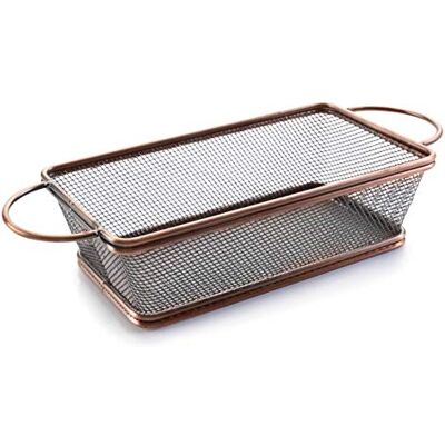 LACOR Cestillo Rectangular, Acero Cepillado, Bronce, 21x11x6 cm LACOR Cestillo Rectangular, Acero Cepillado, Bronce, 21x11x6 cm