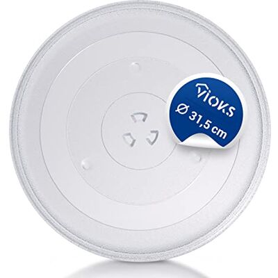VIOKS 49008503 Bandeja giratoria para hornos microondas y bandeja de cristal para microondas (315 mmø) VIOKS 49008503 Bandeja giratoria para hornos microondas y bandeja de cristal para microondas (315 mmø)