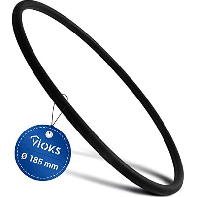 VIOKS Junta de repuesto para AEG 111918600/3, diámetro 185 mm, de goma negra, piezas de repuesto para lavavajillas VIOKS Junta de repuesto para AEG 111918600/3, diámetro 185 mm, de goma negra, piezas de repuesto para lavavajillas