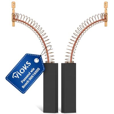 VIOKS 2 escobillas de carbón para motor Bosch 00616505 616505 616505, 4,8 mmAMP para repuesto lavadora Siemens VIOKS 2 escobillas de carbón para motor Bosch 00616505 616505 616505, 4,8 mmAMP para repuesto lavadora Siemens