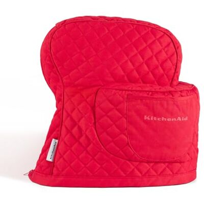 KitchenAid Funda para batidora con cabezal inclinable y bolsillo de almacenamiento, acolchada, 100% algodón, 37 x 46 x 25 cm, rojo pasión KitchenAid Funda para batidora con cabezal inclinable y bolsillo de almacenamiento, acolchada, 100% algodón, 37 x 46 x 25 cm, rojo pasión