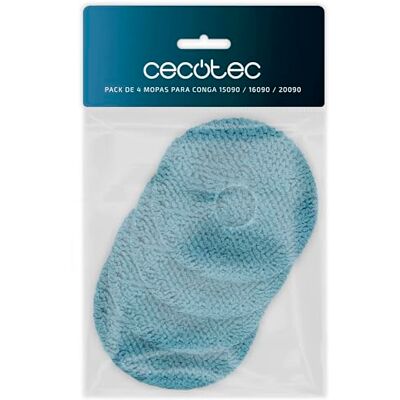 Cecotec Pack de 4 Mopas para Conga 15090/16090 / 20090. Incluye 4 Mopas Compatibles con el Robot Conga y Friegasuelos 15090/16090 / 20090, Accesorios Cecotec Pack de 4 Mopas para Conga 15090/16090 / 20090. Incluye 4 Mopas Compatibles con el Robot Conga y Friegasuelos 15090/16090 / 20090, Accesorios