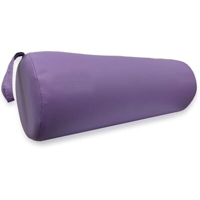 QUIRUMED Cojín Rodillo, 55 x 20 cm, color Morado, Polipiel, Ergonómico, Relleno de espuma, para Yoga, para Fitness, para Masaje QUIRUMED Cojín Rodillo, 55 x 20 cm, color Morado, Polipiel, Ergonómico, Relleno de espuma, para Yoga, para Fitness, para Masaje