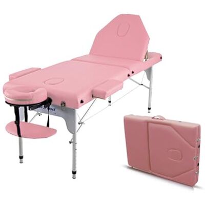 QUIRUMED Camilla plegable de aluminio ELITE 186 x 66 cm Rosa QUIRUMED Camilla plegable de aluminio ELITE 186 x 66 cm Rosa