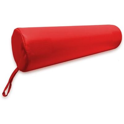 QUIRUMED Cojín Rodillo, 55 x 15 cm, color Rojo, Polipiel, Relleno de espuma, para Yoga, para Fitness, para Masaje QUIRUMED Cojín Rodillo, 55 x 15 cm, color Rojo, Polipiel, Relleno de espuma, para Yoga, para Fitness, para Masaje