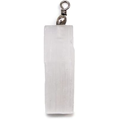 Generic Colgante natural de selenita de sabiduría antigua, Piedra preciosa. Generic Colgante natural de selenita de sabiduría antigua, Piedra preciosa.