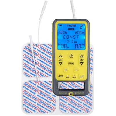 TensCare Sports TENS Electroestimulador 2 canales TENS/EMS/masaje Programas predefinidos TENS, EMS y masaje para la construcción muscular y el alivio del dolor TensCare Sports TENS Electroestimulador 2 canales TENS/EMS/masaje Programas predefinidos TENS, EMS y masaje para la construcción muscular y el alivio del dolor