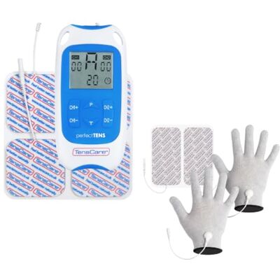 TensCare Perfect TENS + Guante Dispositivo de alivio del dolor + Guantes conductores (perfecto para artritis y artrosis) Talla L TensCare Perfect TENS + Guante Dispositivo de alivio del dolor + Guantes conductores (perfecto para artritis y artrosis) Talla L