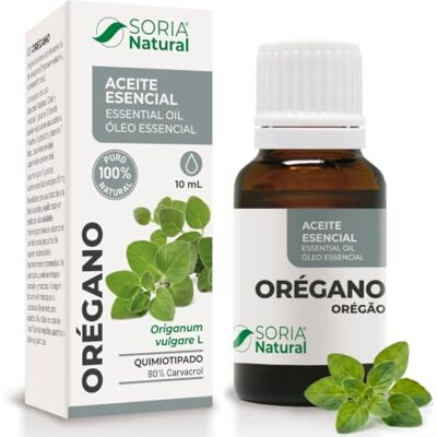 Soria Natural Aceite Esencial de Oregano Quimiotipado 80% Carvacrol 100% Puro y Natural Origanum Vulgare Uso Tradicional en Aromaterapia y Bienestar Frasco Gotero 10 ml Soria Natural Aceite Esencial de Oregano Quimiotipado 80% Carvacrol 100% Puro y Natural Origanum Vulgare Uso Tradicional en Aromaterapia y Bienestar Frasco Gotero 10 ml