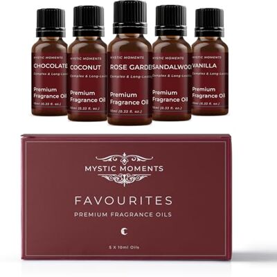 Mystic Moments Aceites Aromáticos Paquete de Iniciación Aceites Favoritos 5 x 10ml 100% Puros Mystic Moments Aceites Aromáticos Paquete de Iniciación Aceites Favoritos 5 x 10ml 100% Puros