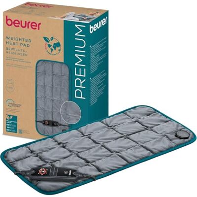 Beurer HK 145 Cosy Weight Almohadilla Térmica con Peso, Almohadilla Agradable con 1500g de Peso para Más Relajación, Calma y Calor Reconfortante, con Relleno de Perlas de Vidrio, 60 x 30 cm Beurer HK 145 Cosy Weight Almohadilla Térmica con Peso, Almohadilla Agradable con 1500g de Peso para Más Relajación, Calma y Calor Reconfortante, con Relleno de Perlas de Vidrio, 60 x 30 cm