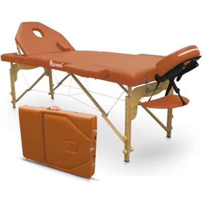QUIRUMED Camilla Plegable de Madera Elite 194 x 70 cm Naranja QUIRUMED Camilla Plegable de Madera Elite 194 x 70 cm Naranja