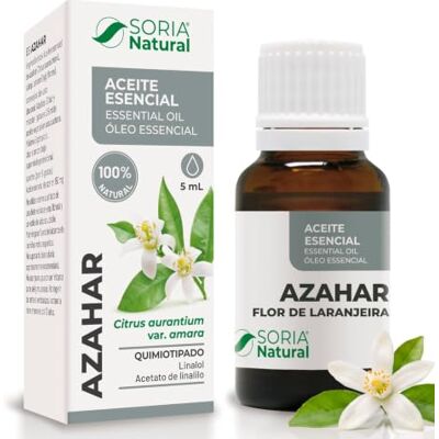 Soria Natural Aceite Esencial de Azahar Quimiotipado Citrus Aurantium Amara 100% Natural Vegano y Kosher Uso Tradicional en Aromaterapia Frasco Gotero 5 ml Soria Natural Aceite Esencial de Azahar Quimiotipado Citrus Aurantium Amara 100% Natural Vegano y Kosher Uso Tradicional en Aromaterapia Frasco Gotero 5 ml